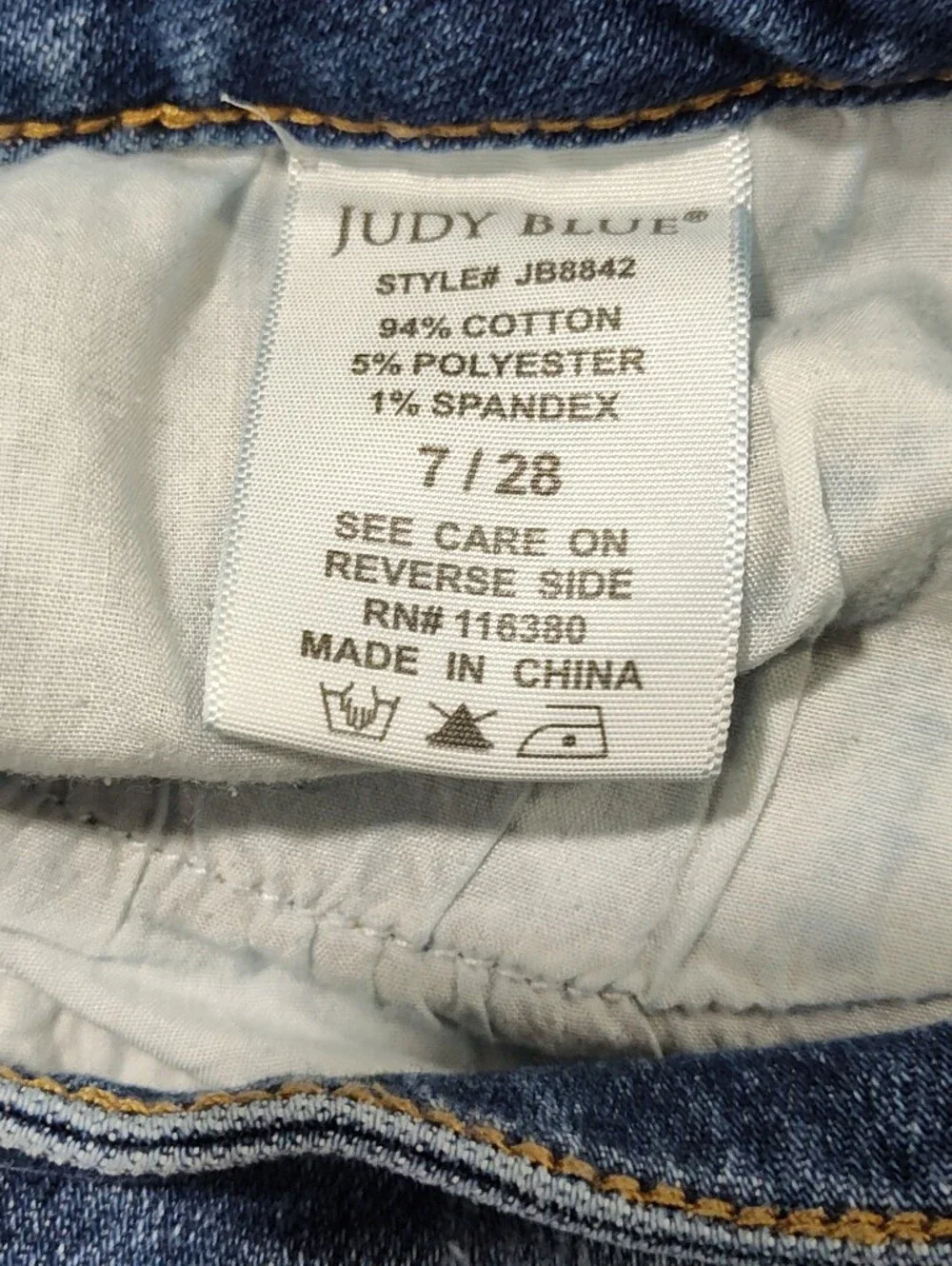 Judy Blue Jeans Women's 7/28 Skinny Fit Medium Wash Blue Jeans JB8842 - Picture 11 of 14